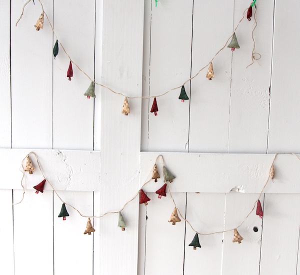 garlands in white wall