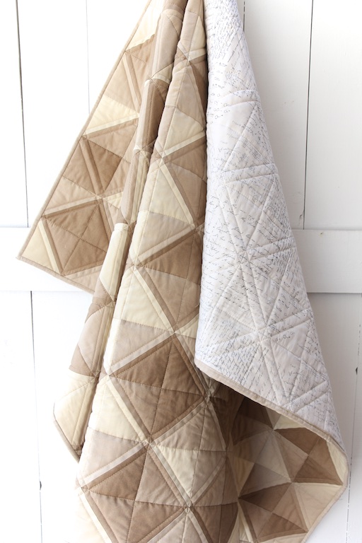 taupe-ombre-quilt-hanging