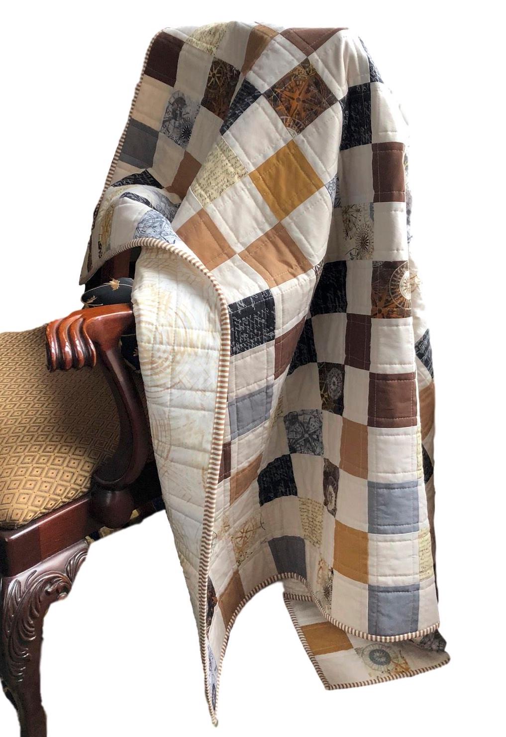 Compass Quilt on chair