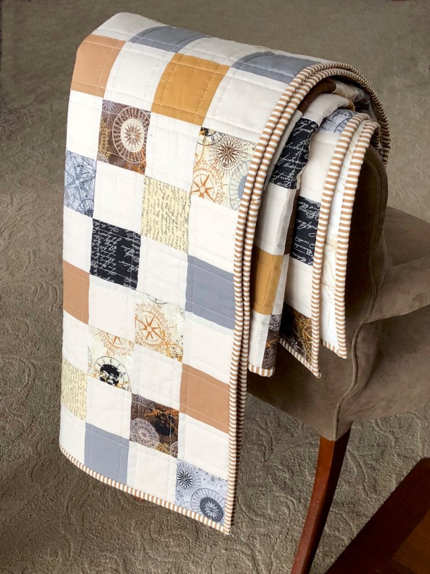 Compass Quilt over chair