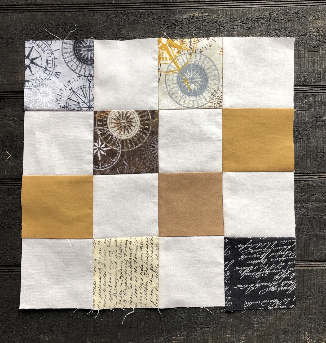 finished compass block