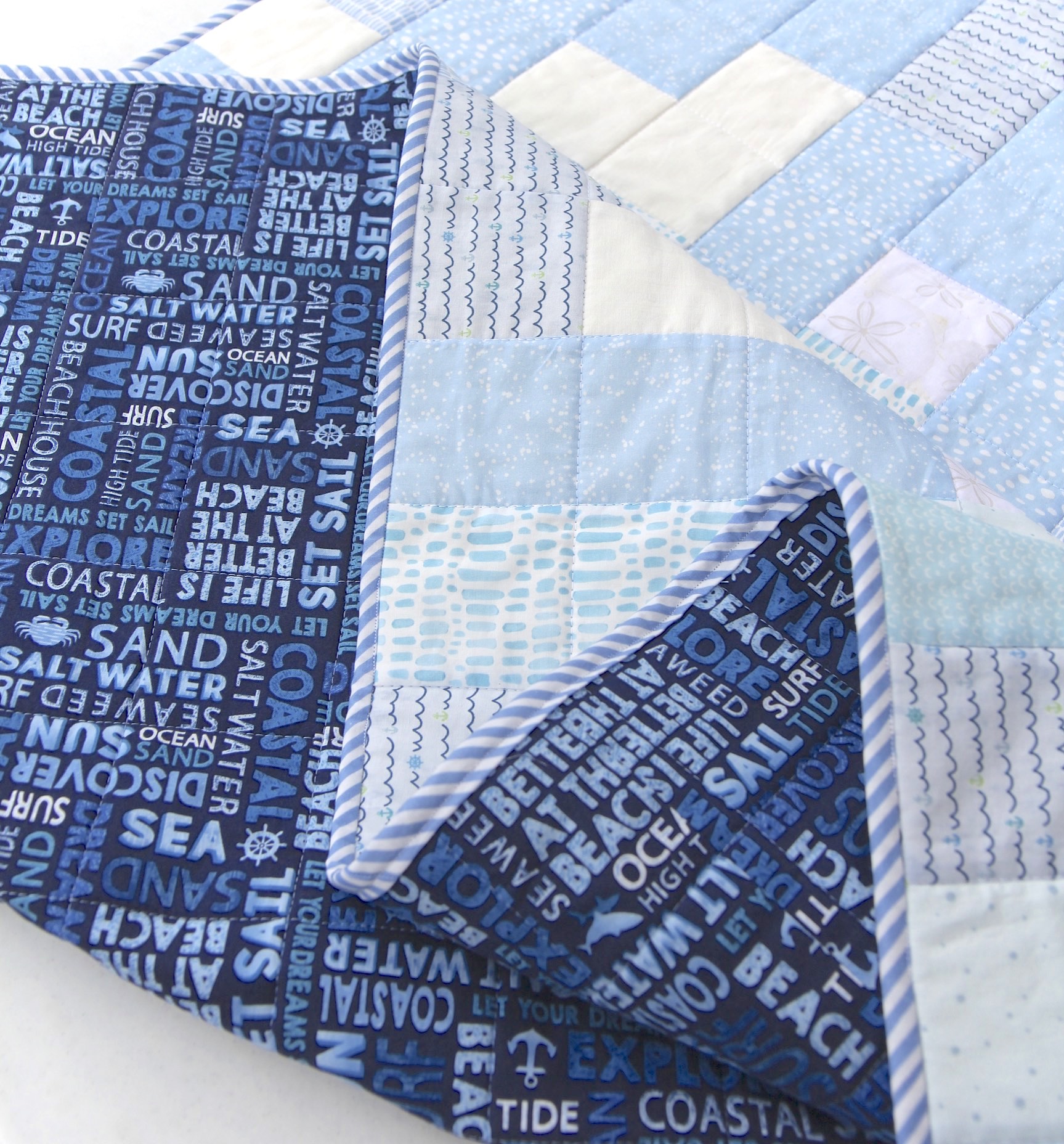 Beach quilt Back front back